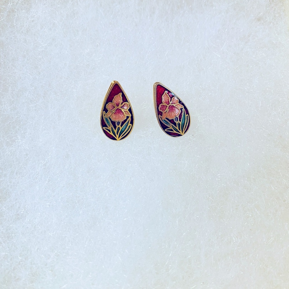 Vintage Cloisonné Earrings